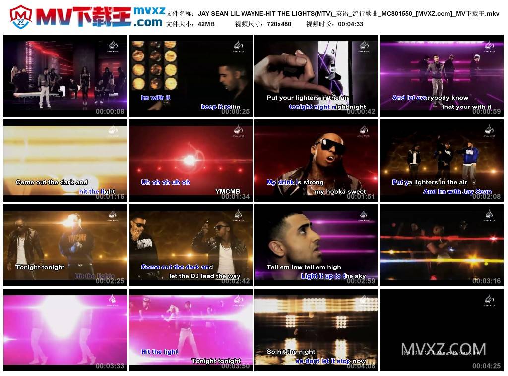 JAY SEAN LIL WAYNE-HIT THE LIGHTS(MTV)_英语_流行歌曲_MC801550